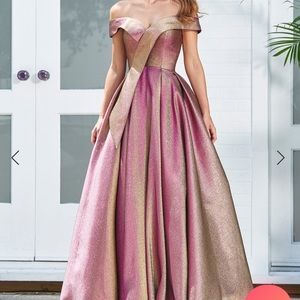 Ashley Lauren two-tone ballgown